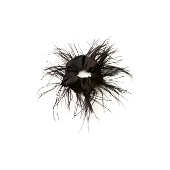 MISSJUJU Ostrich Feathers Hair Tie Women's