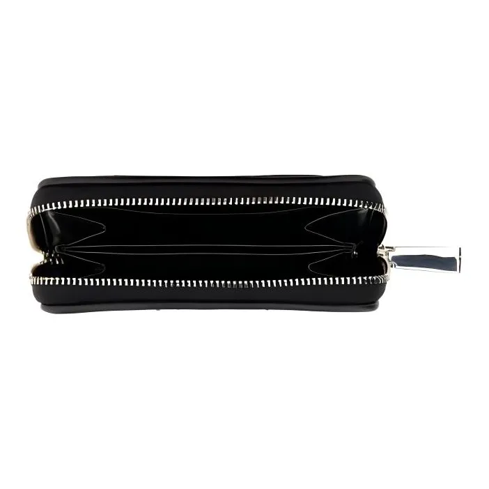 MICHAEL KORS Calfskin Patchwork Fabric Wallet Women's Black-3