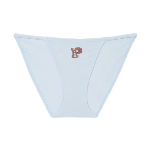 Victoria's Secret PINK Cotton String Bikini Panty / HBLG Underpants Women's 1 Pack Blue