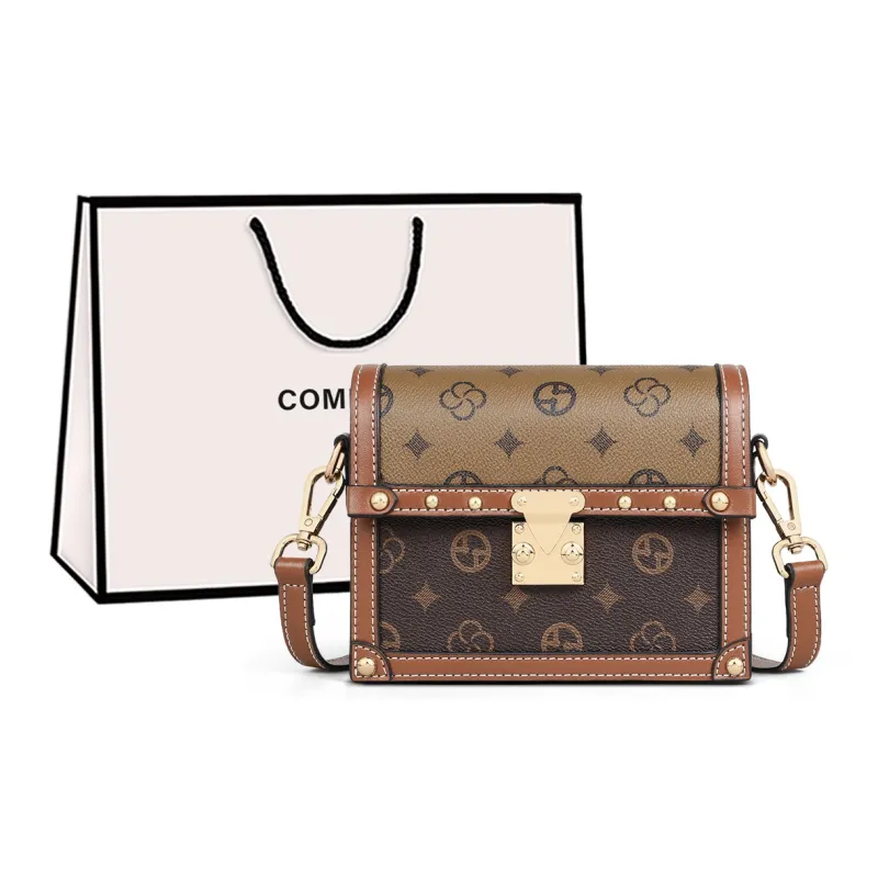 COMELY Synthetic Leather Crossbody Bag, Shoulder Bag Women's Coffee-0