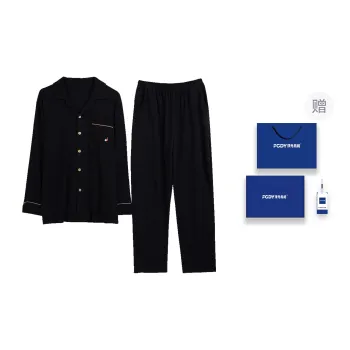 Floating Light Islands Pajama Set Men's Box Black