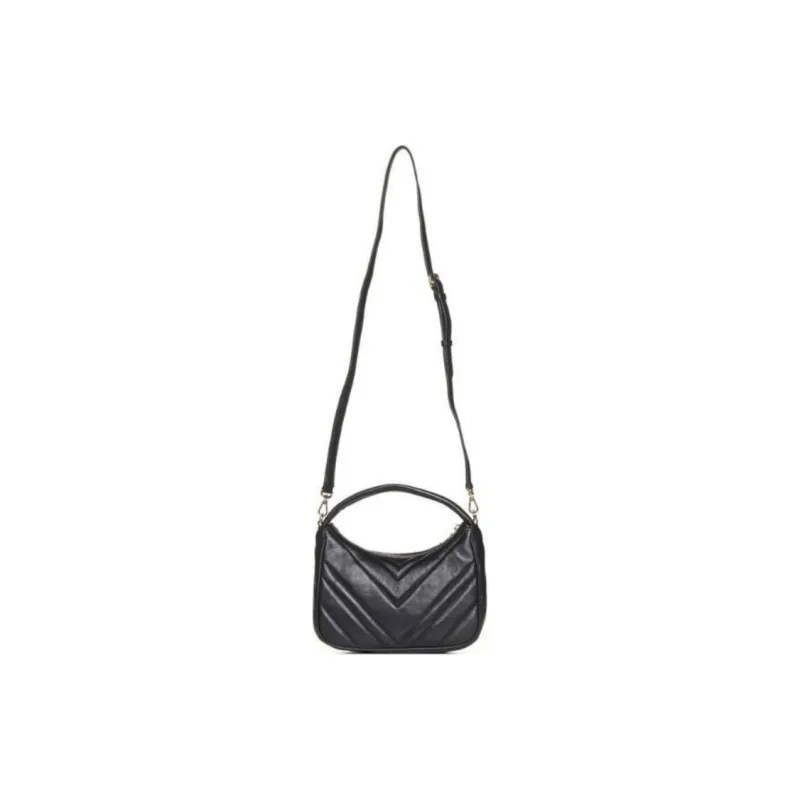 DKNY Lambskin Shoulder Bag, Crossbody Bag, Handbag Regular Women's Black-3