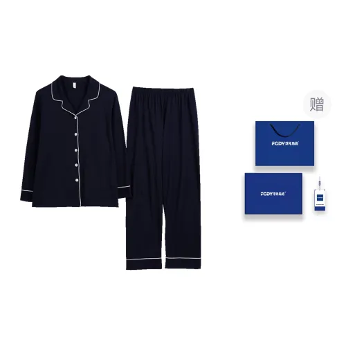 Floating Light Islands Pajama Set Women's Box Navy Blue