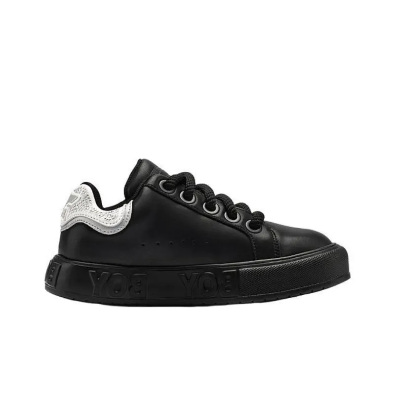 Boy London Wear Resistant Low Top Skateboard Shoes Unisex Black-1