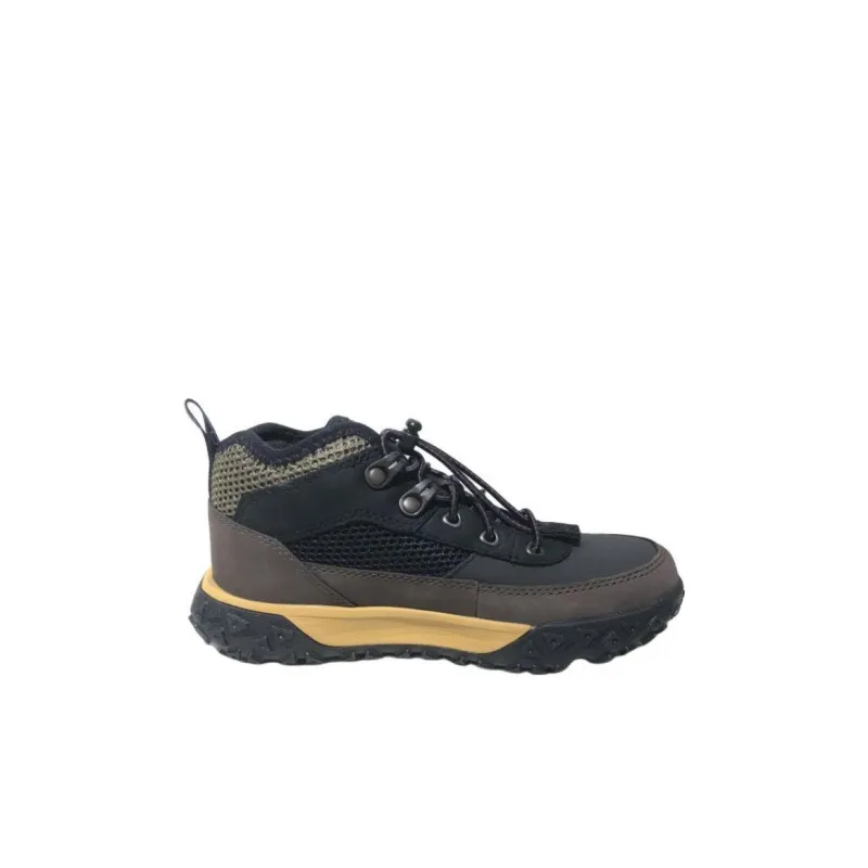Timberland City Outdoor Anti Slip Wear Resistant High Top Kids' Outdoor Shoes Black Brown Kids'-1