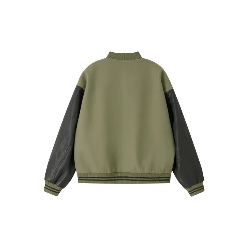 RickyisClown Baseball Jacket Unisex Green & Gray-1