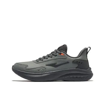 Erke Cushioned Slip-Resistant Low-Top Casual Running Shoes Men's Steel Gray Carbon Gray