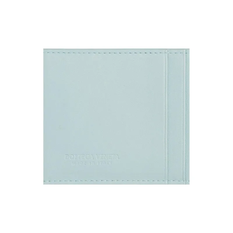 Bottega Veneta Sheepskin Card Holder Women's Washed Cyan-3