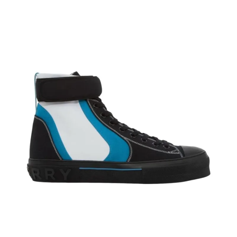 Burberry Sub High-Top Laced-Up Trainer Black Blue White-1