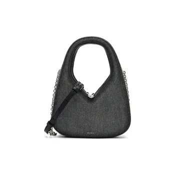 PEDRO Pu Shoulder Bag, Crossbody Bag, Handbag Women's Black/Silver/Light Blue