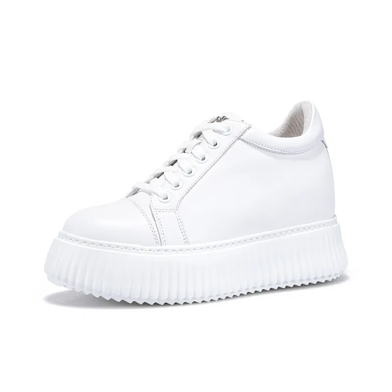IiJin Slip-Resistant Height Increasing Low-Top Skateboard Shoes Women's-1