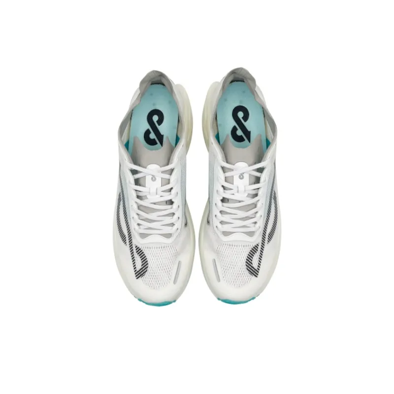 LOOP BURN Full Length Nylon Composite Fiber Plate Racing Training Running Shoes Unisex Cloud Stream White-2