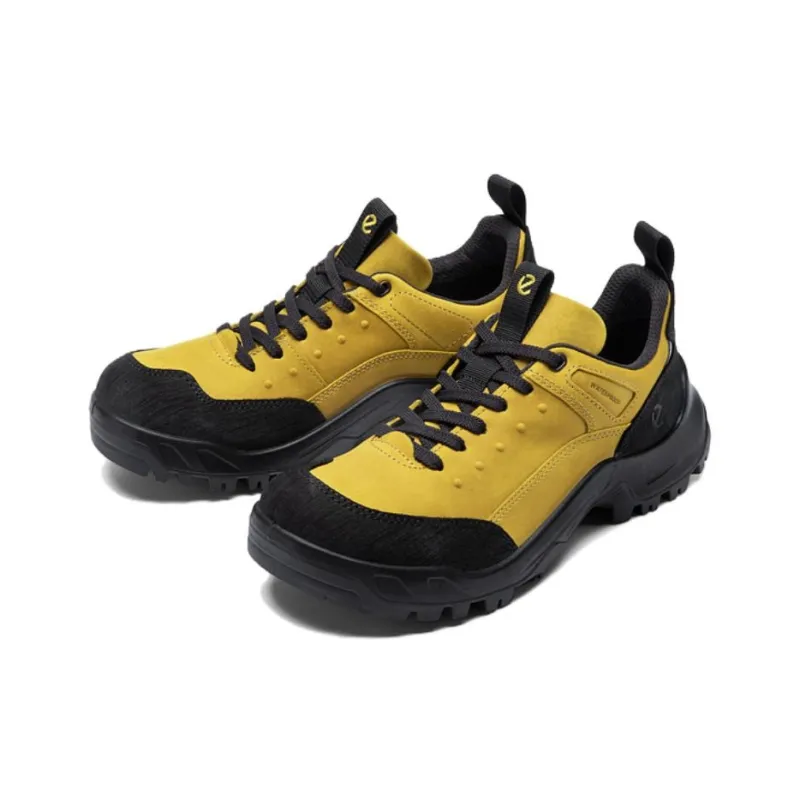 Ecco Off-road Series Cushioning Wear-Resistant Low-Top Hiking Shoes Men's Yellow-4