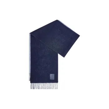 LOEWE Wool, Cashmere, Leather, Cashmere Knit Scarves Women's Marine Blue