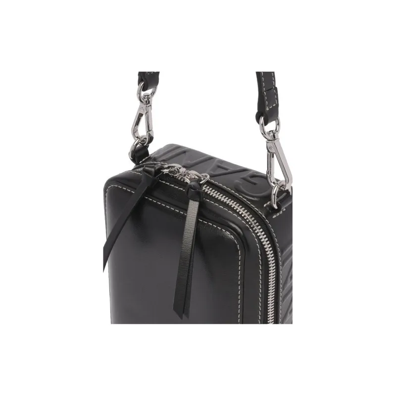 GANNI Calfskin Camera Bag Shoulder Bag Crossbody Bag Handbag Women's Black-3
