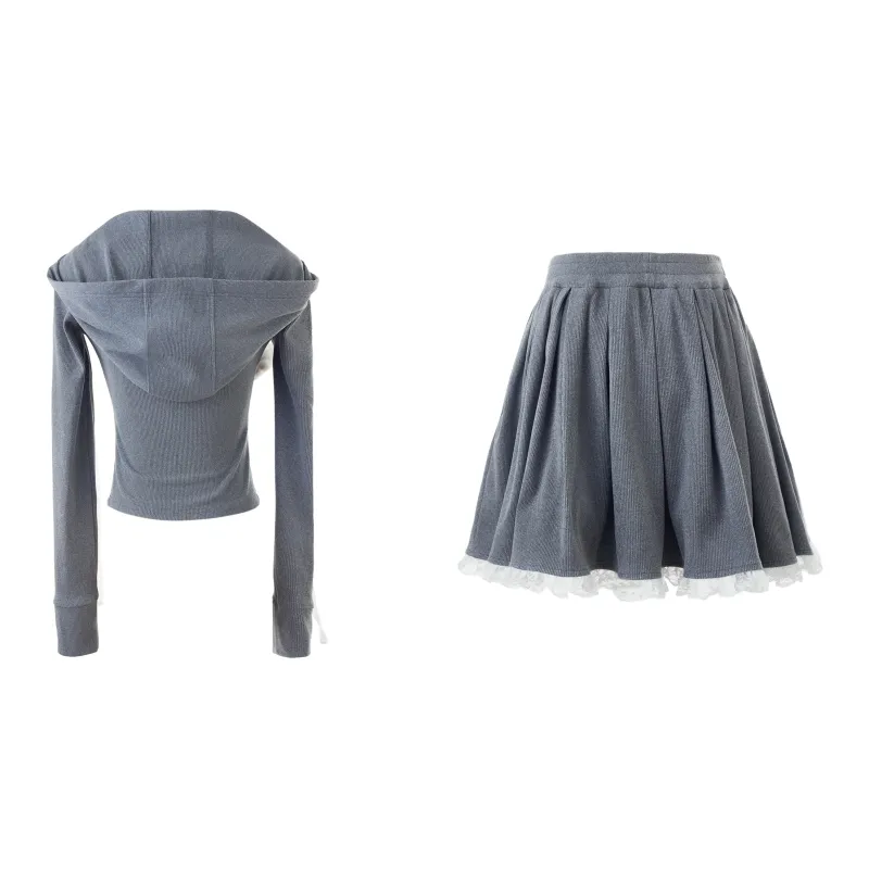 Blovelan Skirt Set Women's Forest Gray-1