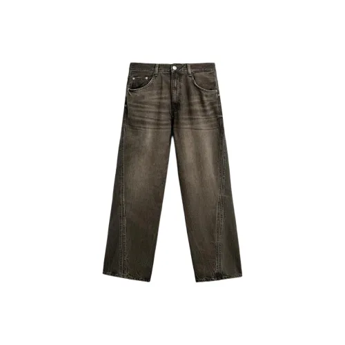 ZARA Jeans Men Brown/Dark Taupe