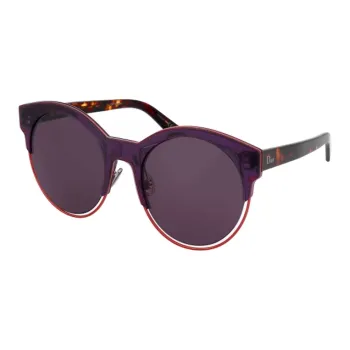 DIOR Round Sunglasses Women's Tortoiseshell