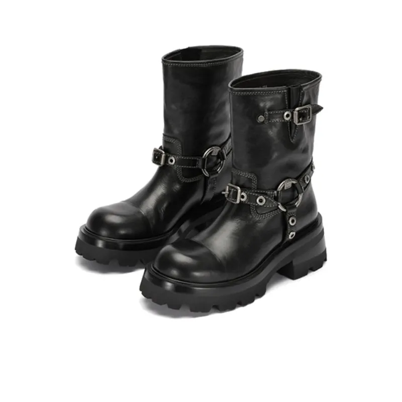 SugarSu Ankle Boots Women's Knight Black/Gradient Blue/Ancora Red-7