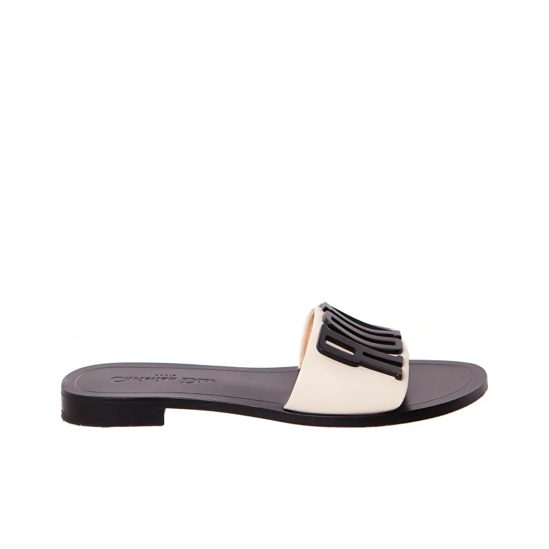 DIOR Diorevolution Abrasion Resistant Slide Slippers Women's White-1