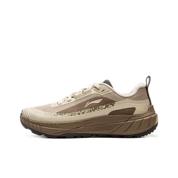 LiNing Wear Resistant Support Low Top Trekking Shoes Men's Beige Brown