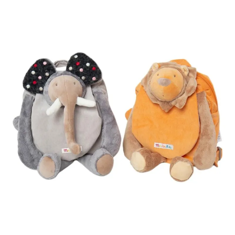 MOULIN ROTY Magnolia Raffia French Brand Small Backpack Dolls Plush Doll 38cm High-2