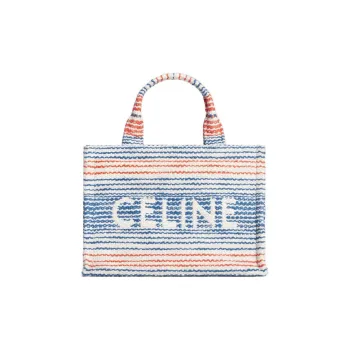 CELINE Cabas Thais Fabric Tote Bag Shopping Bag Handbag Small Size Women's Multicolor
