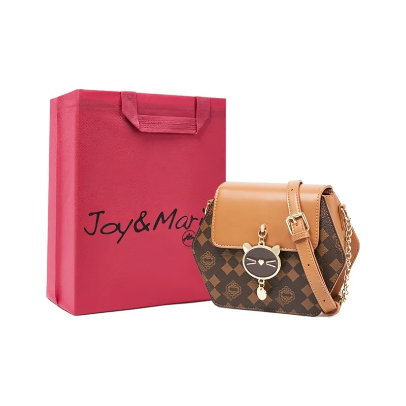Joy&Mario PVC Lightweight Casual Commute Bag Regular Women's Cream Apricot/Coffee-4