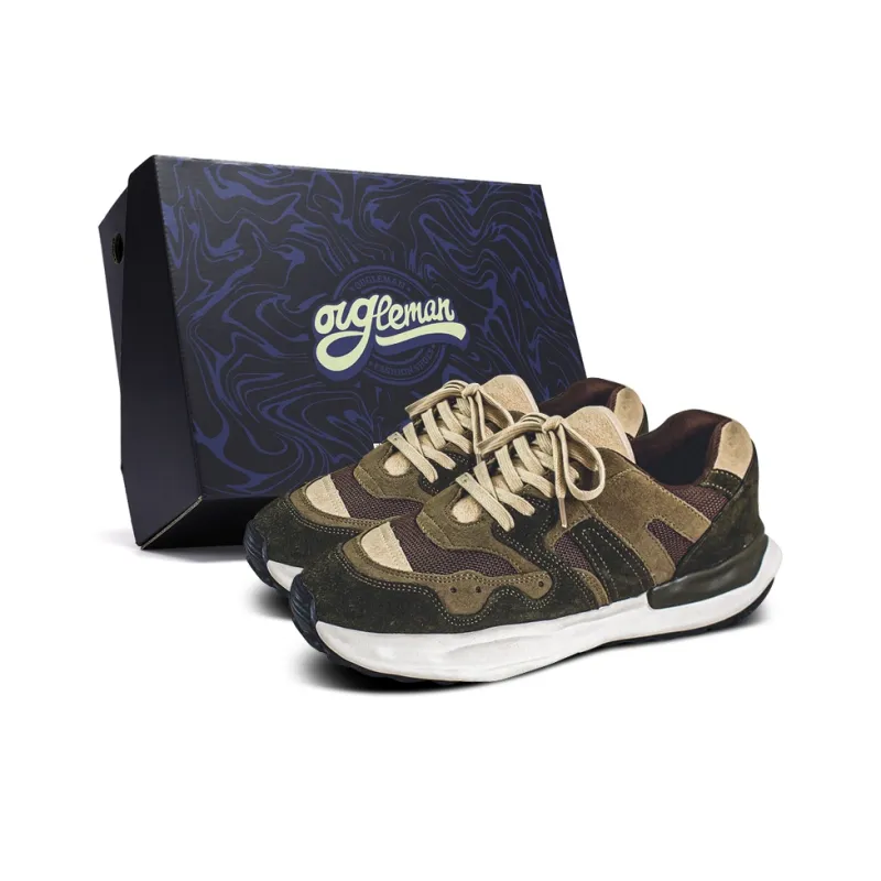 OUGLEMEN Gift Box Set Shock Absorbers With Abrasion Resistant And Slip Resistant Properties Low Top Casual Shoes Men's-8