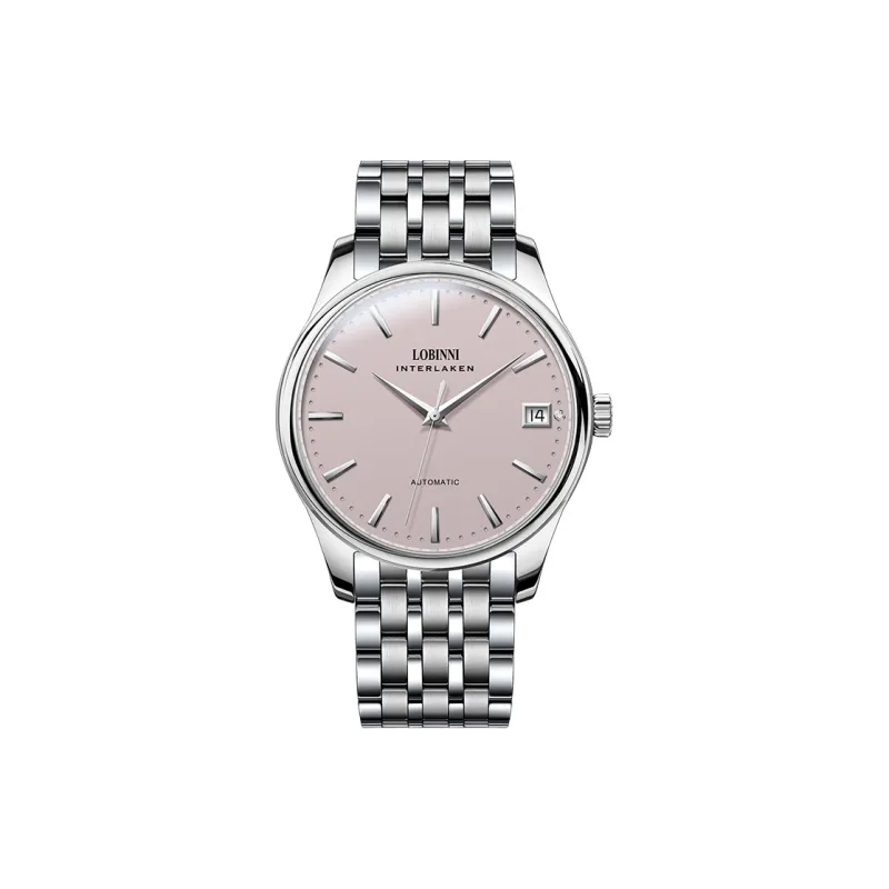LOBINNI L Mechanical Movement Cowhide Strap Watch Women's Watch White Dial-26