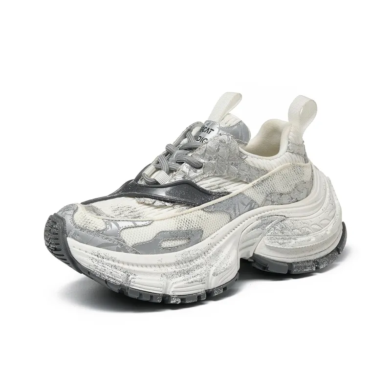 LEECAT STUDIO Anti Slip Wear Resistant Breathable Lightweight Height Increasing Low Top Chunky Sneakers Women's-9