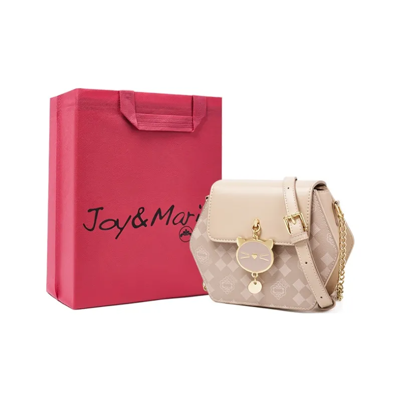 Joy&Mario PVC Lightweight Casual Commute Bag Regular Women's Cream Apricot/Coffee-0