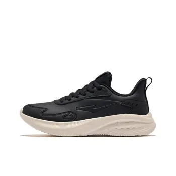 Erke Cushioned Slip-Resistant Low-Top Casual Running Shoes Women's Jet Black