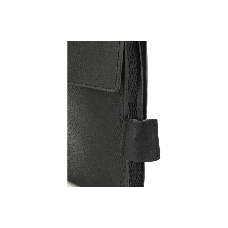 Yohji Yamamoto Cow Leather Crossbody Bags Cell Phone Pouch Unisex Black-6