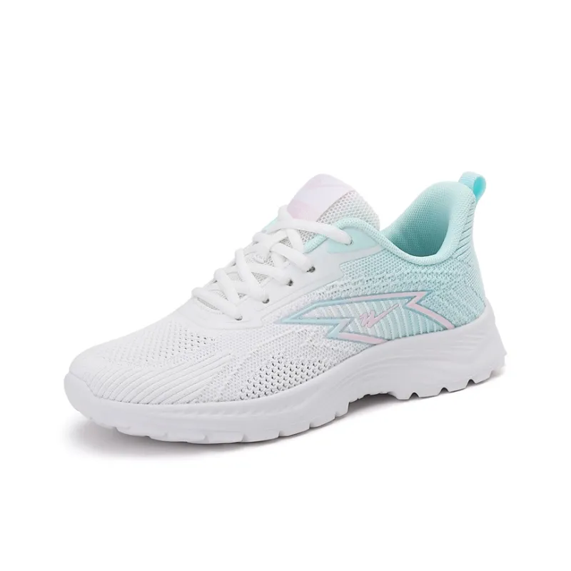 Binary Cushioning Breathable Support Low Top Casual Running Shoes Women's White Moon-1