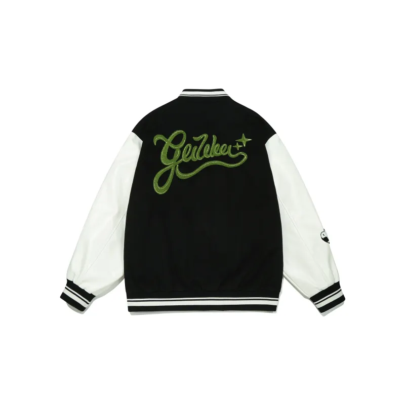 Guuka Baseball Jacket Unisex Black-1