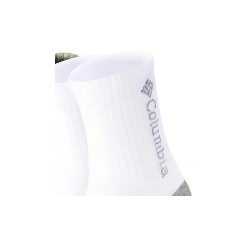 Columbia Mid Calf Socks Men's Gray+White-2