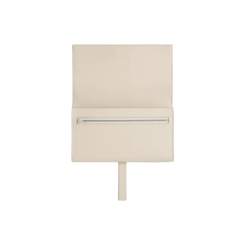HERMES Epsom Calfskin Wallet Women's 10 Craie Milkshake White-1