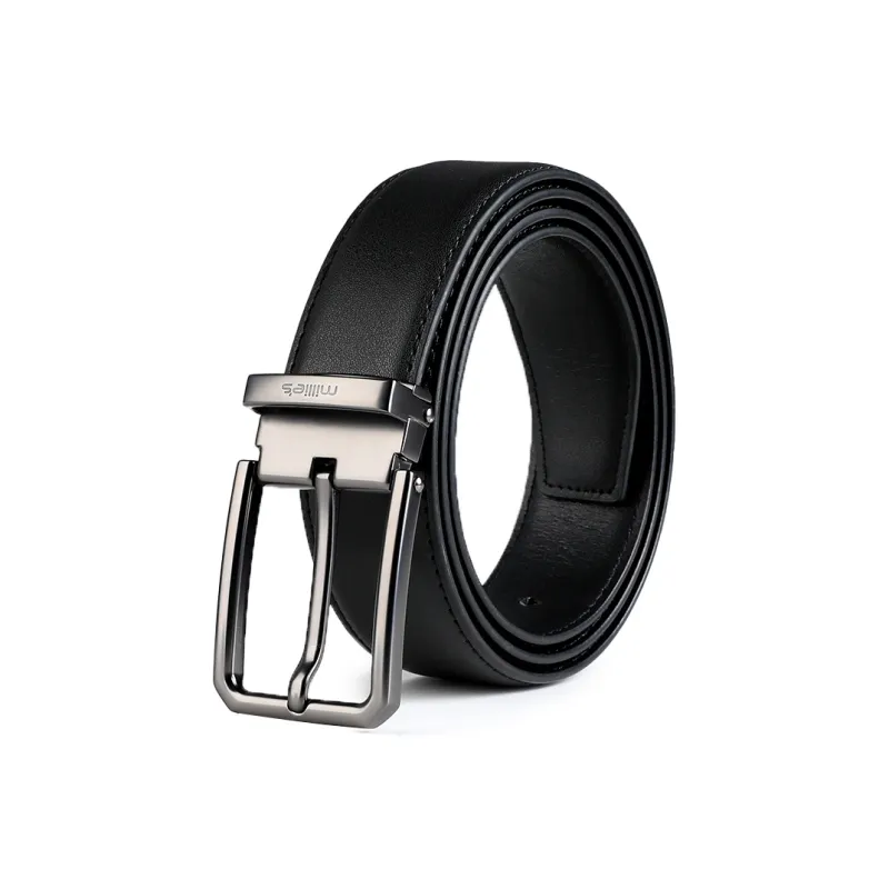 MILLIE'S Cow Split Leather Leather Belts Men's Width 3.5CM-0