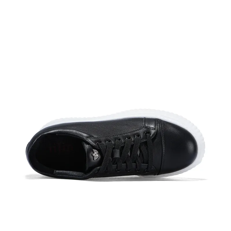 IiJin Slip-Resistant Height Increasing Low-Top Skateboard Shoes Women's-8