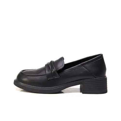 Bull charm Loafers Women's Black