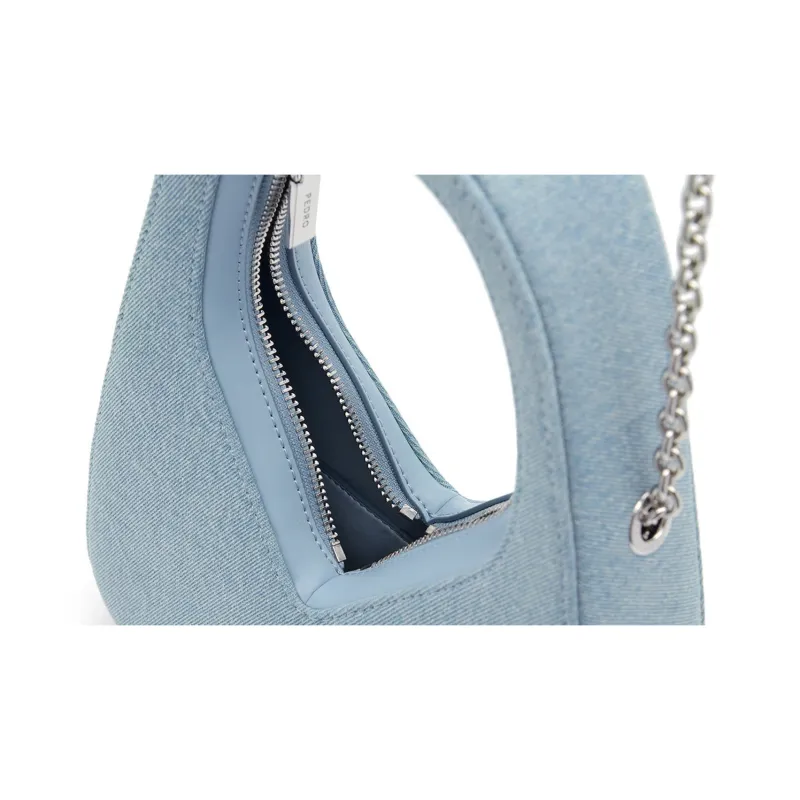 PEDRO Pu Shoulder Bag, Crossbody Bag, Handbag Women's Black/Silver/Light Blue-17