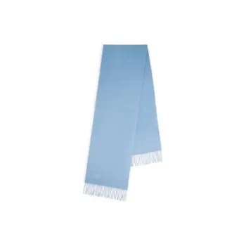 Mulberry Cashmere Knit Scarves Unisex Poplin Blue