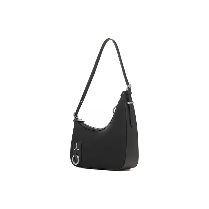 LI NING 1990 Cow Leather Crossbody Bag Regular Women's Black-2