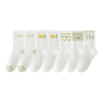 Lan Miao Mid-Calf Socks Women's 7 Pack