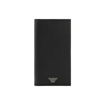 GIORGIO ARMANI Recycled Leather Wallet Large Size Men's Black