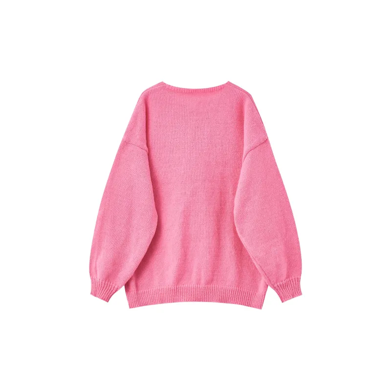 XUANSHU Knitwear Women's Raspberry Red-1