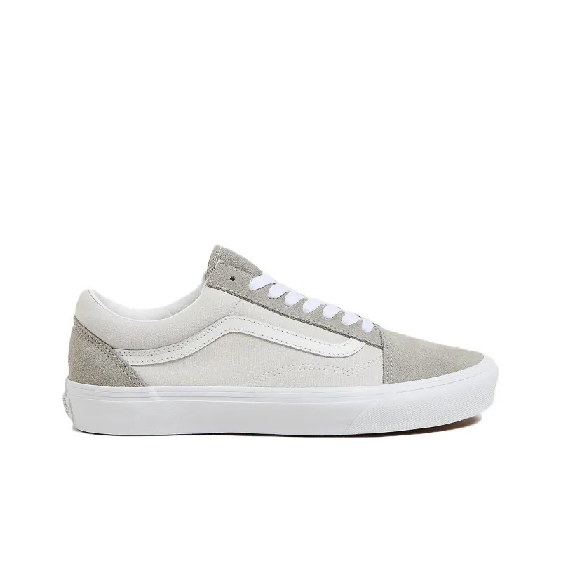 Vans Old Skool Anti-Slip Wear-Resistant Low-Top Skateboard Shoes Unisex Gray White-1