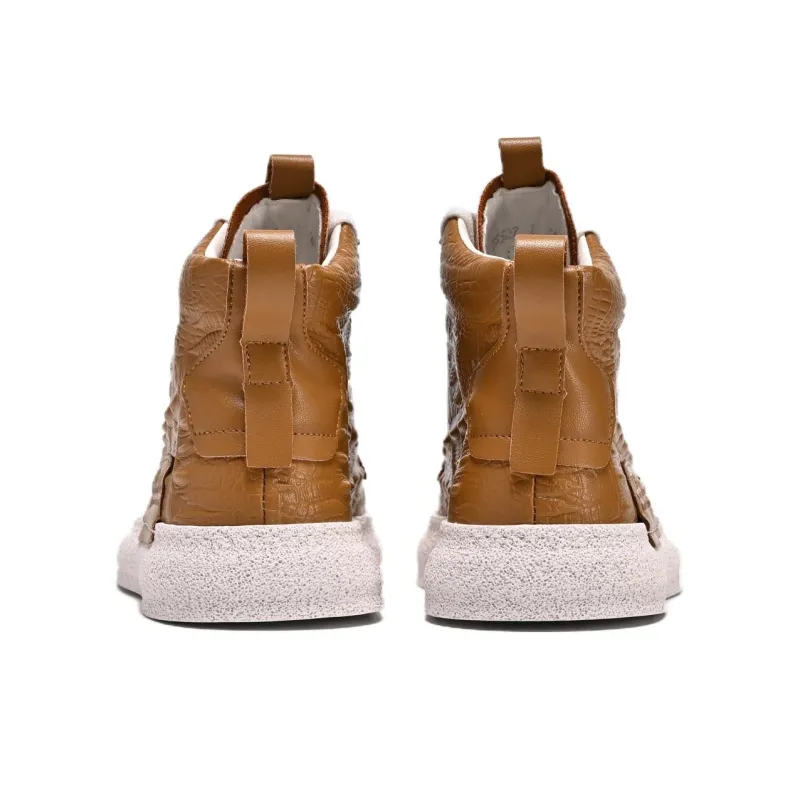 Crocodile High-Top Skateboard Shoes Men's-8