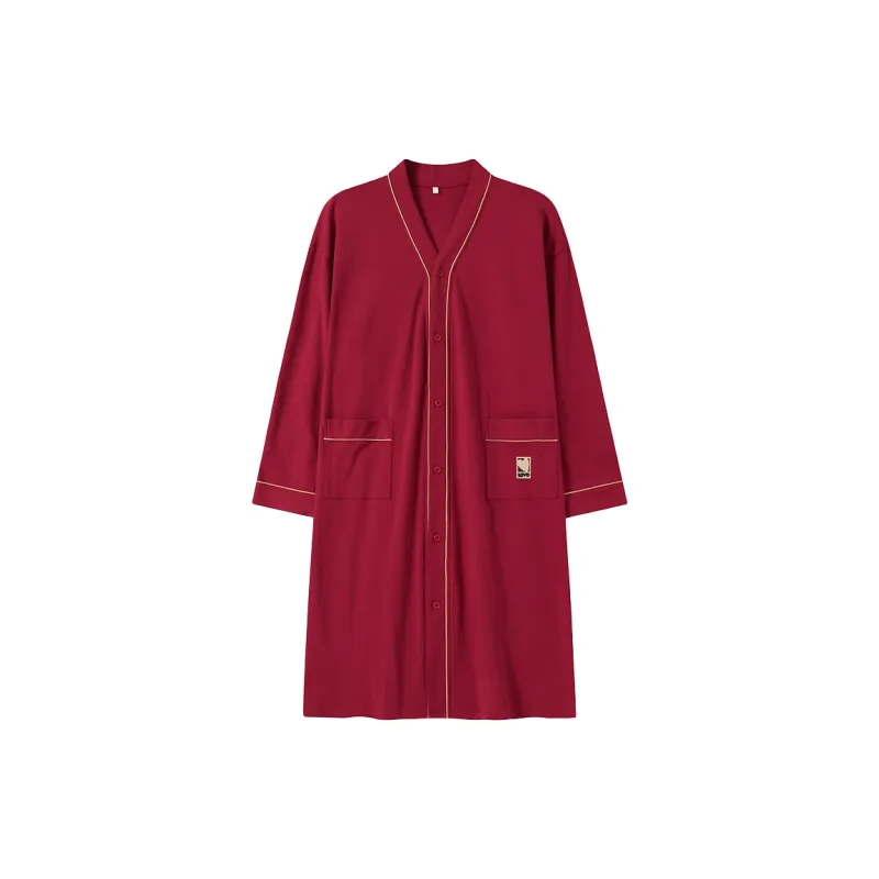 Mulong Family Bath Robes Men's Red-0